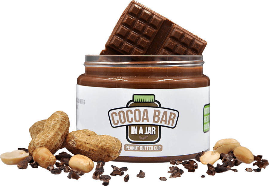 Healthy Chocolate - Peanut Butter Cup Cocoa Bar in a Jar