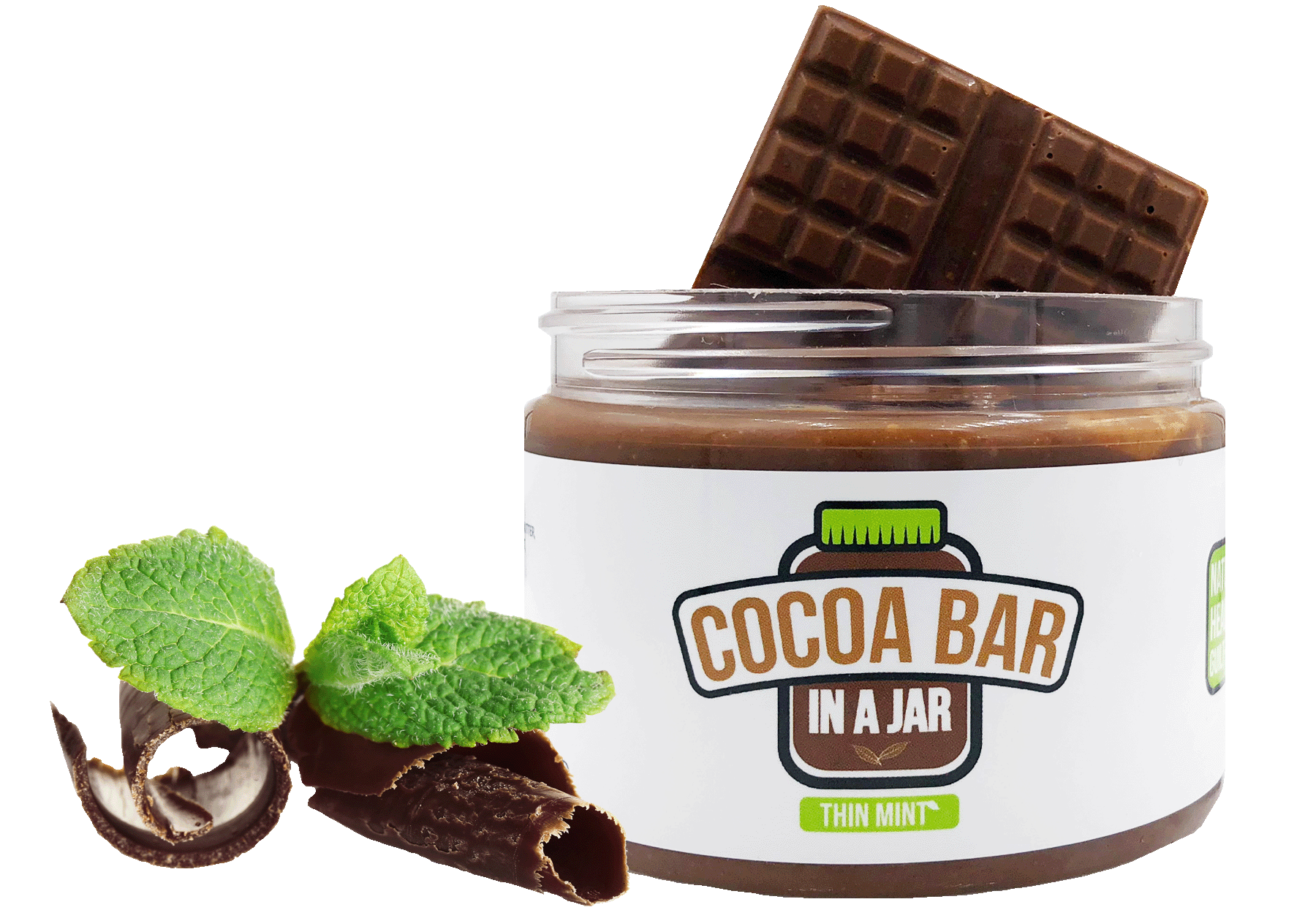 Healthy Chocolate - Thin Mint Cocoa Bar in a Jar